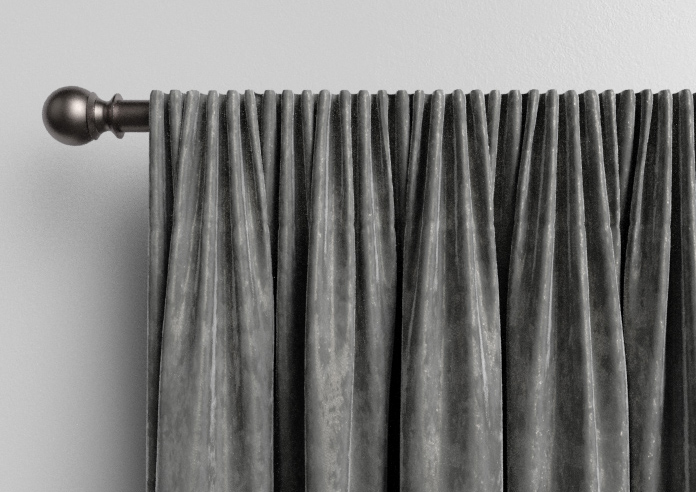 Crushed Velvet, Silver Grey - Made to Measure Curtains - Image 9
